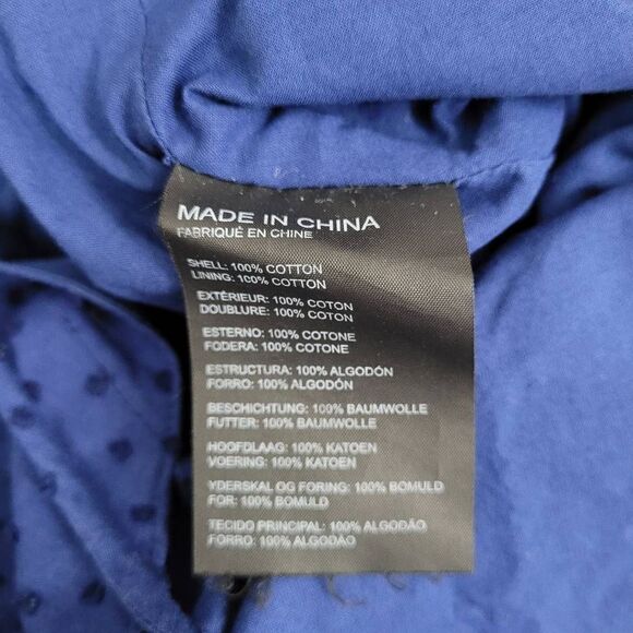 Club Monaco Navy Blue Swiss Dot Wide Leg Jumpsuit Sz 0 Open Adjustable Back - Picture 5 of 10